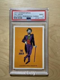 1974 Warner Bros. The Joker National Periodical Card PSA 9 LOWPOP RARE Batman DC
