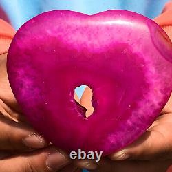 197G Natural beautiful heart-shaped agate crystal cave super large gem E475
