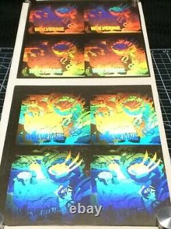 1992 Impel Marvel X-Men Series 1 Cards Framed Uncut Hologram Sheets x3