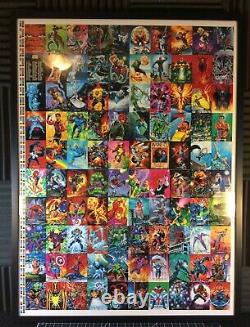 1992 Marvel Masterpieces Framed Uncut Sheets 100-Card Base & 30-Card Spectra