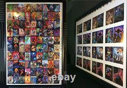 1993 Marvel Masterpieces Framed Uncut Sheets 100-Card Base & 32-Card Dyna Etch