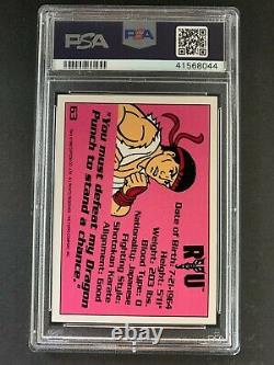 1993 Topps Street Fighter II Card Ryu #63 PSA 9 Mint LOW POP