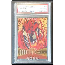 1995 MARVEL METAL Carnage Spider-Man Venom Villain PSA 10 GEM MINT Series 1