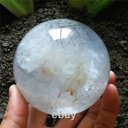 1.78LB 83mm SUPER RARE Natural Blue Hair Rutilated Quartz Crystal Sphere Ball