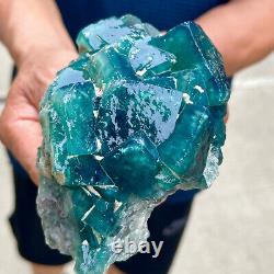 1.86lb Natural super beautiful green fluorite crystal mineral healing specimens