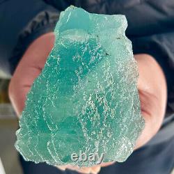 1.98LB Natural super beautiful green fluorite crystal ore standard sampleWF234