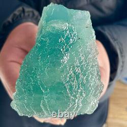 1.98LB Natural super beautiful green fluorite crystal ore standard sampleWF234
