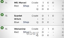 2013 Marvel Fleer Retro 15 Scarlet Witch Precious Metal Gems Blue /50 PSA 9 POP1