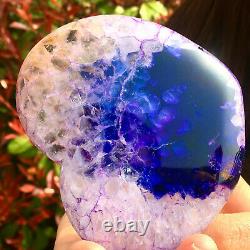 208G Natural beautiful heart-shaped agate crystal cave super large gem D555