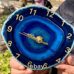 217G Natural and beautiful agate alarm clock crystal cave Druze super large gem