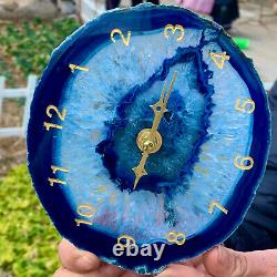 219G Natural and beautiful agate alarm clock crystal cave Druze super large gem
