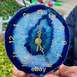 219G Natural and beautiful agate alarm clock crystal cave Druze super large gem