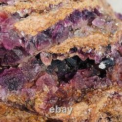 21.6lb Natural Super Beautiful Purple Fluorite Quartz Crystal Mineral Specimen