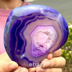 223G Natural beautiful heart-shaped agate crystal cave super large gem N41