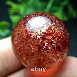 23mm Genuine Natural Red Super 7 Seven lepidocrocite Quartz Crystal Sphere Ball
