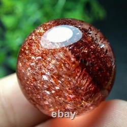 23mm Genuine Natural Red Super 7 Seven lepidocrocite Quartz Crystal Sphere Ball