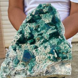 24.99lb Natural super beautiful green fluorite crystal mineral healing specimens