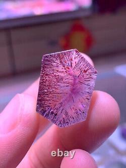 25.217.9mm Natural Brazil Super Seven 7 Amethyst Crystal Pendant