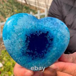 262 g Natural beautiful heart-shaped agate crystal cave super large gem