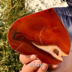 279G Natural and beautiful agate crystal cave heart Druze piece super large