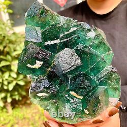 2LB Natural super beautiful green fluorite crystal mineral healing spec