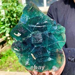 2LB Natural super beautiful green fluorite crystal mineral healing spec
