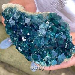 2.23LBnatural super beautiful green fluorite crystal ore standard sample
