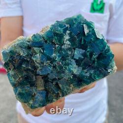 2.2LB Natural super beautiful green fluorite crystal ore standard sample