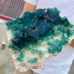 2.3LB Natural super beautiful green fluorite crystal ore standard sample