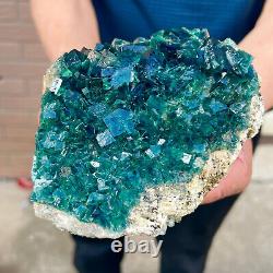 2.64LB Natural super beautiful green fluorite crystal ore standard sampleWF426