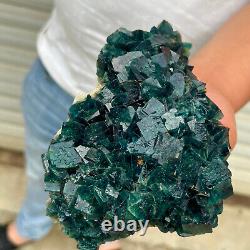 2.6LB Natural super beautiful green fluorite crystal mineral healing specimens
