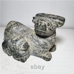 2.73Kg Ancient Iron Meteorite Carved Supernatural Beast from China z991