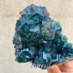 2.86LBnatural super beautiful green fluorite crystal ore standard sample