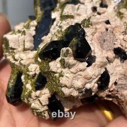 306g Super Cool Black Quartz Crystal Cluster Mineral Rough Healing Specimen