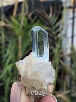 30Grm Super Gemi Aqumarine Specimen Combine Quartz From C Shiger Pakistan