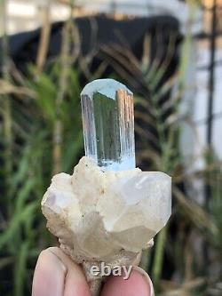 30Grm Super Gemi Aqumarine Specimen Combine Quartz From C Shiger Pakistan