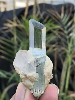 30Grm Super Gemi Aqumarine Specimen Combine Quartz From C Shiger Pakistan