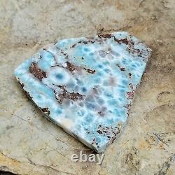 325g Aaa+ Super Big Natural Larimar Stone Rough Unpolished Slab Mineral Specimen