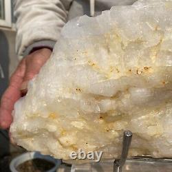 35.8lb Supernatural Faden Crystal Self-healing Clear Quartz Cluster Specimen