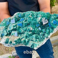 39LB Natural super beautiful green fluorite crystal mineral healing specimens