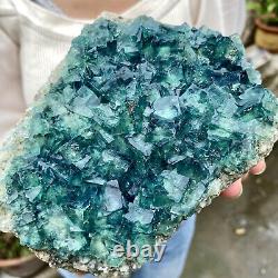 3.1LB Natural super beautiful green fluorite crystal ore standard sampl