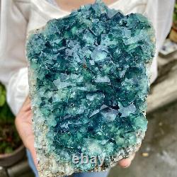 3.1LB Natural super beautiful green fluorite crystal ore standard sampl