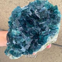 3.4LB natural super beautiful green fluorite crystal ore standard sample