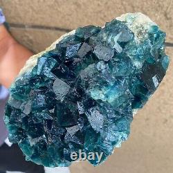 3.4LB natural super beautiful green fluorite crystal ore standard sample