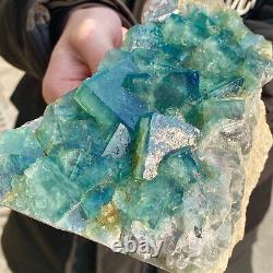 3.64LB Natural super beautiful green fluorite crystal mineral healing specimens