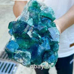 3.65LB Natural super beautiful green fluorite crystal ore standard sampleAS989
