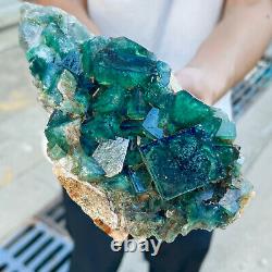 3.74lb Natural super beautiful green fluorite crystal mineral healing specimens