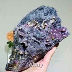 3.98lb Natural Super Beautiful Purple Fluorite Quartz Crystal Mineral Specimen