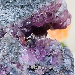 3.98lb Natural Super Beautiful Purple Fluorite Quartz Crystal Mineral Specimen