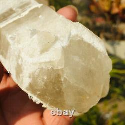 413g Supernatural White Quartz Crystal Point Specularite Wand Rough Specimen